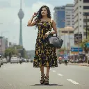 Ladies Printed Long Frock