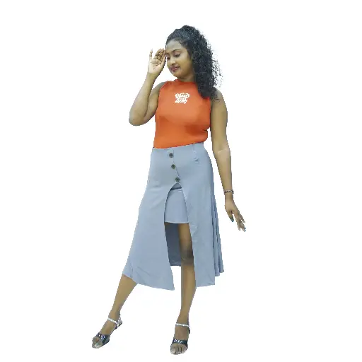 Ladies Divide Long Skirt